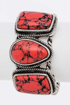 Oversize Stone Western Open Bangle