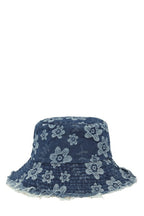 Denim Flower Bucket Hat