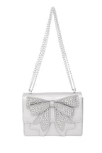 Rhinestone Double Ribbon Cross Bag