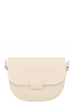 Half Moon Pu Leather Square Buckle Crossbody Bag