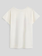 The Souled Store Official Jungle Book: Bare Necessities Girls Short Sleeves Round Neck White Graphic Printed Regular Fit Cotton