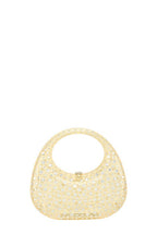 Rhinestone paved Transparent Rigid Bag