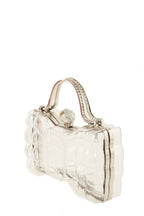 Rhinestone Ribbon Shape Transparent Rigid Bag