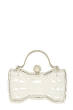 Rhinestone Ribbon Shape Transparent Rigid Bag