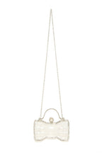 Rhinestone Ribbon Shape Transparent Rigid Bag