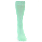 Mint Green Solid Color Men's Dress Socks