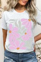 Boho Abstract Floral  Graphic T Shirts