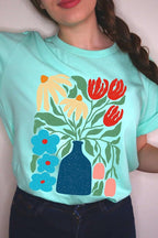 Boho Abstract Floral  Graphic T Shirts