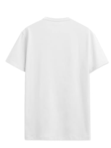 ADRO Mens Graphic Printed 100% Cotton T-Shirt - Regular Fit, Printed T-Shirts for Men (RN24-SPT-WH_White_L)