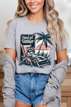 Feral Girl Summer Graphic T Shirts