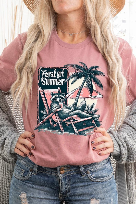 Feral Girl Summer Graphic T Shirts
