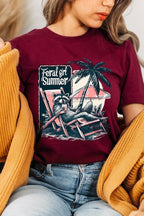 Feral Girl Summer Graphic T Shirts