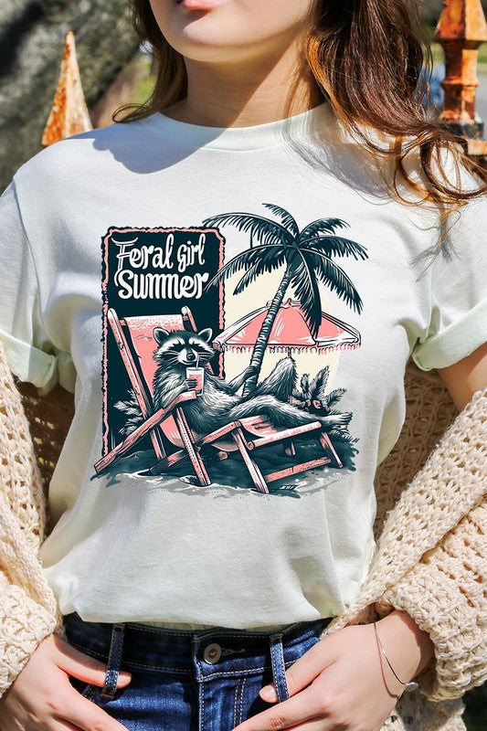 Feral Girl Summer Graphic T Shirts