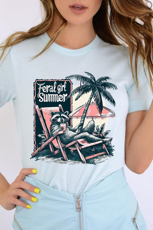 Feral Girl Summer Graphic T Shirts
