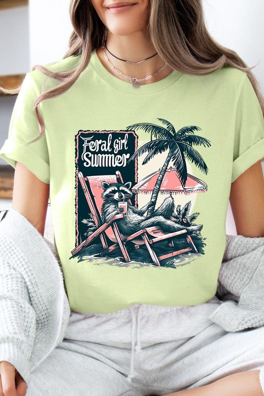 Feral Girl Summer Graphic T Shirts