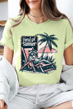 Feral Girl Summer Graphic T Shirts