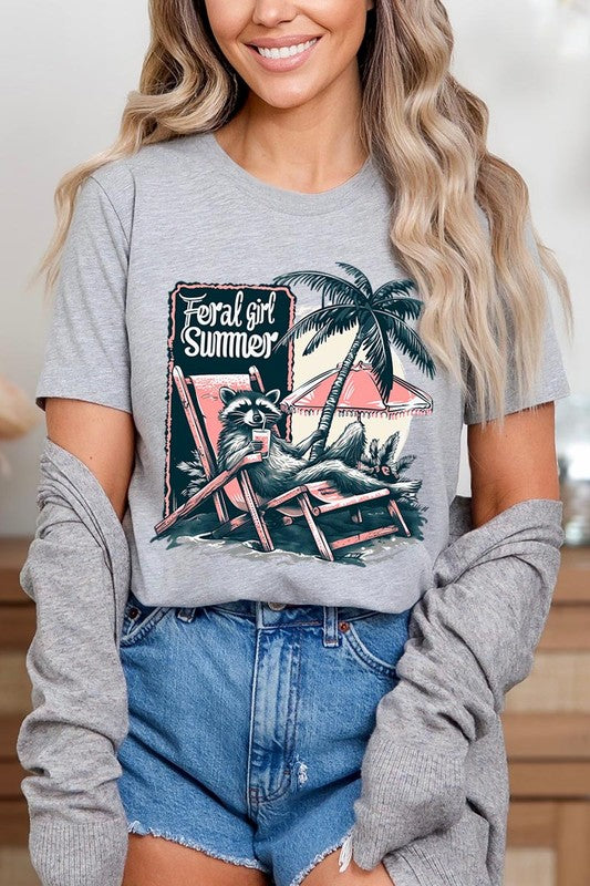 Feral Girl Summer Graphic T Shirts