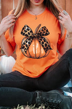 Coquette Bow Pumpkin Graphic T Shirts