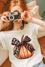 Coquette Bow Pumpkin Graphic T Shirts