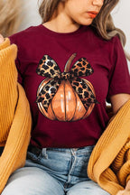 Coquette Bow Pumpkin Graphic T Shirts