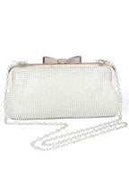 Mesh Rhinestone Soft Evening Clutch Bag