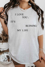 I LOVE YOU All OVER GRAPHIC TEE