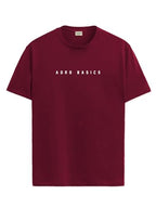 ADRO Men's Solid Regular Fit T-Shirt (RN24-AR2-MR_Maroon
