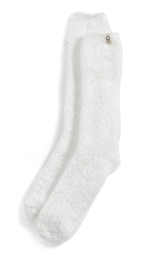 UGG Women's Leda Cozy Sock, White, One Size