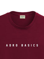 ADRO Men's Solid Regular Fit T-Shirt (RN24-AR2-MR_Maroon