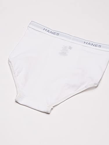 Hanes Men's 6-Pack FreshIQ Tagless Cotton Brief, White, Large