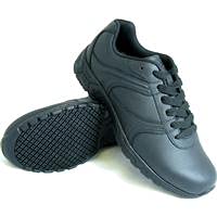 Genuine Grip 1030-7M Mens Slip-Resistant Leather Work Shoes  Black - Size 7