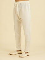 Diwas By Manyavar MenS Art Silk Solid Pyjama