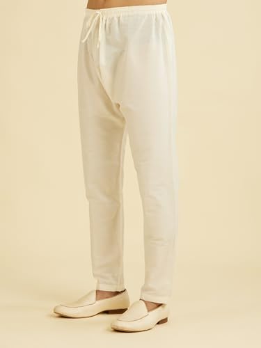 Diwas By Manyavar MenS Art Silk Solid Pyjama
