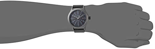 Timex Men's Expedition Scout 40mm Watch - Black Case Black Dial with Black Fabric & Leather Strap