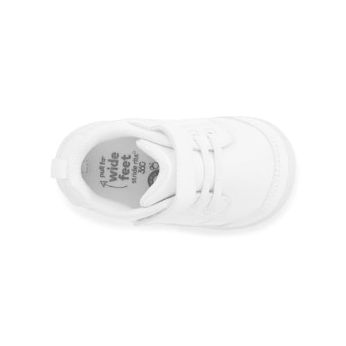 Stride Rite 360 Unisex Child Taye 2.0 First Walker Shoe, White, 5 Toddler US
