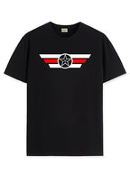 ADRO Men's Solid Regular Fit T-Shirt (RN24-CAP-BL_Black