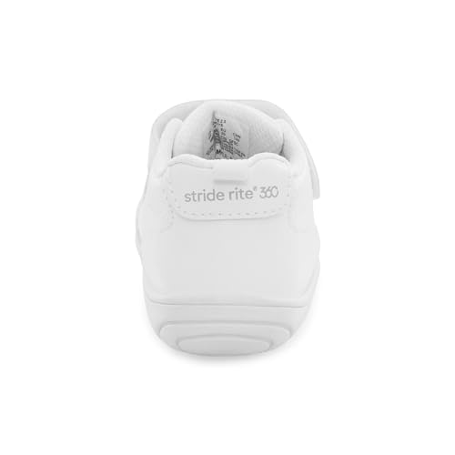 Stride Rite 360 Boys Taye 2.0 First Walker Shoe, White, 3 Infant