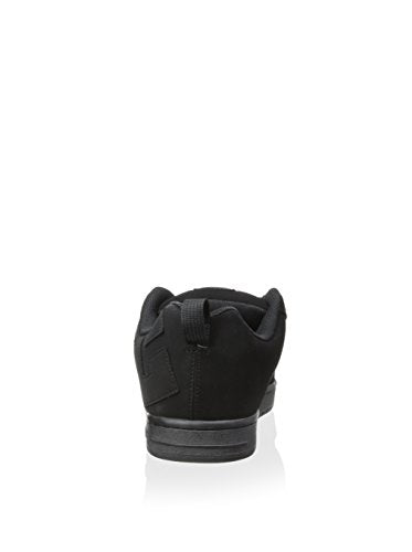 DC Men's Court Graffik Skate Shoe, Black/Black/Black, 12 M US