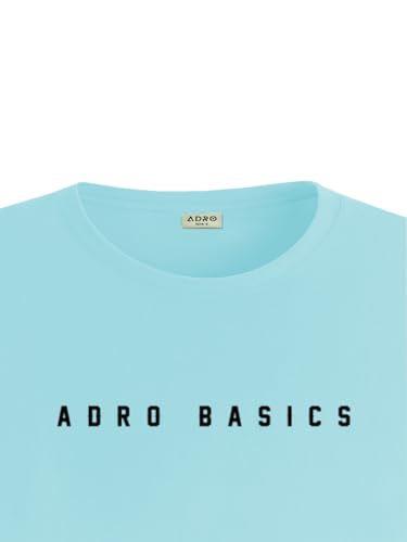 ADRO Men's Solid Regular Fit T-Shirt (RN24-AR2-MI_Mint