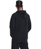 Under Armour Men's Rival Fleece Logo Hoodie, (001) Black / / White, Small Tall
