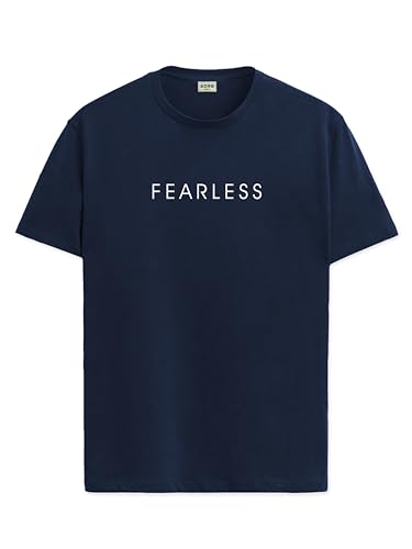 ADRO Tshirt for Men | Printed T Shirt for Men | 100% Cotton T-Shirt |Printed T Shirt | T-Shirts | RN24-FRL-NB-XL Navy Blue