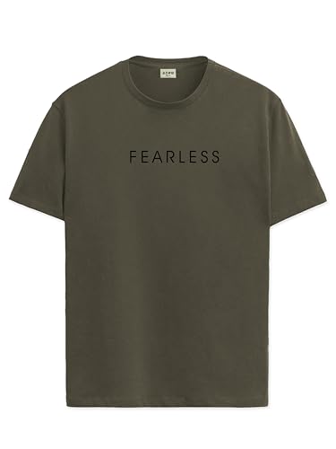 ADRO Men's Solid Regular Fit T-Shirt (RN24-FRL-OL_Olive