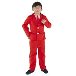 Kids Neon Red 3 Piece Suit - Small - Age Group 4-6 Years
