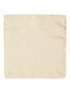 Manyavar MenS Satin Solid Pocket Square (Cream)