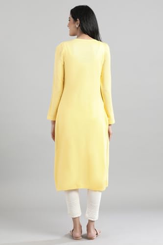 Aurelia WomenS Solid Thread Embroidery Straight Kurta | Round Neck Kurta For Women | Solid Kurta For Women | Beautiful Regular F