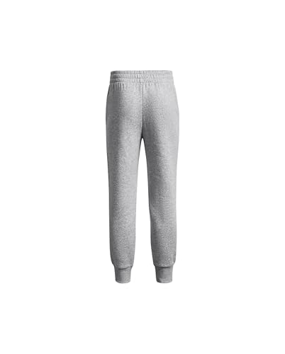 Under Armour Girls Rival Fleece Joggers, (012) Mod Gray Light Heather / / White, Medium