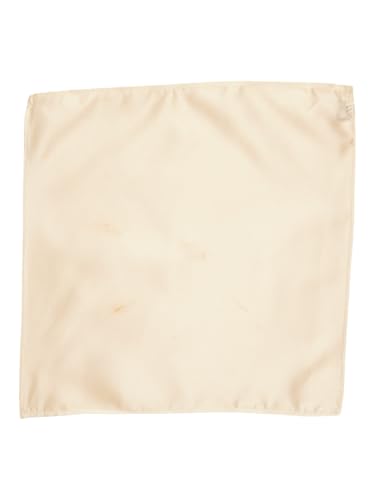 Manyavar MenS Satin Solid Pocket Square (White)