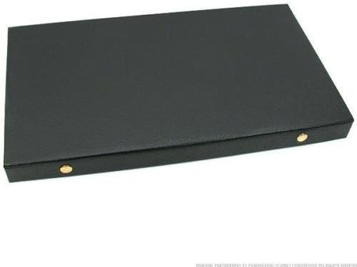 RJ Displays Black Pocket Watch Display Case Storage Box for 18 Pocket Watches, Jewelry findings, Gemstone, Coins, Beads