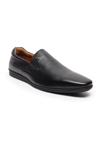 Louis Philippe Men Black Slip Ons