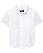 The childrens Place Baby Boys and Toddler Boys Short Sleeve Oxford Button Down Shirt, White, 3T